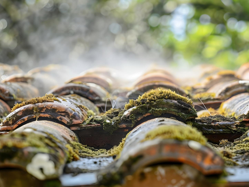 Entretien de toiture : élimination de la mousse