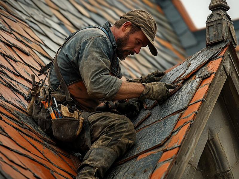 Maître couvreur en pleine action à Toulouges